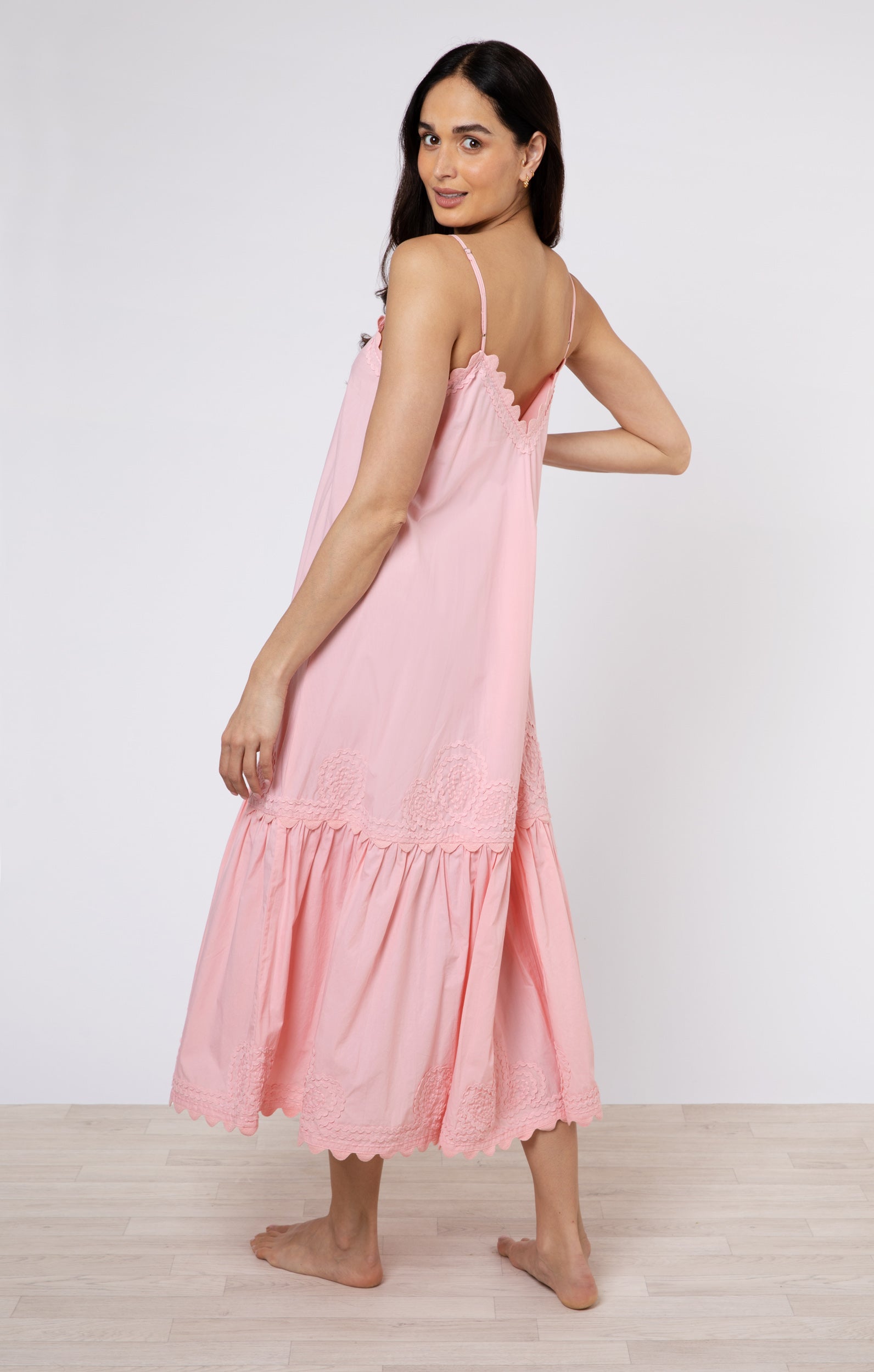 Anthropologie Pink Audrey Satin Cut Out Midi Dress BNWT Size 14 UK RRP £148  | eBay