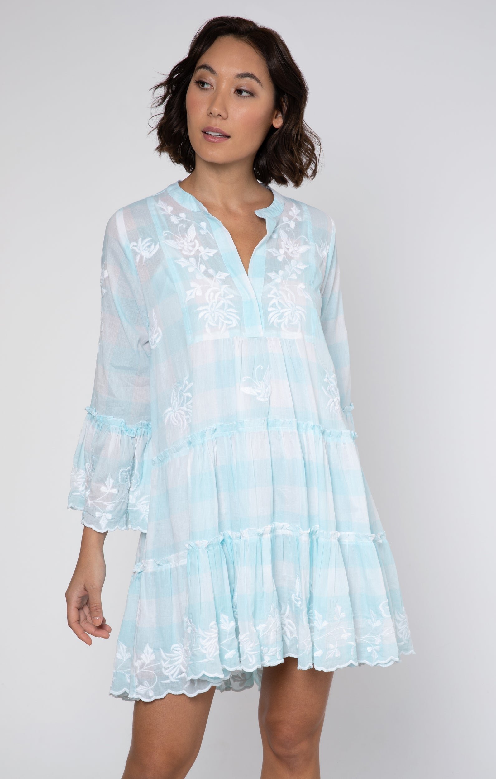 jumper dresses STYLEWORD Dress for Women UK Ladies Long Sleeve Tunic Dress Neckline_Sweetheart Color:Smoky Blue Light Brown Dress: Midi,
