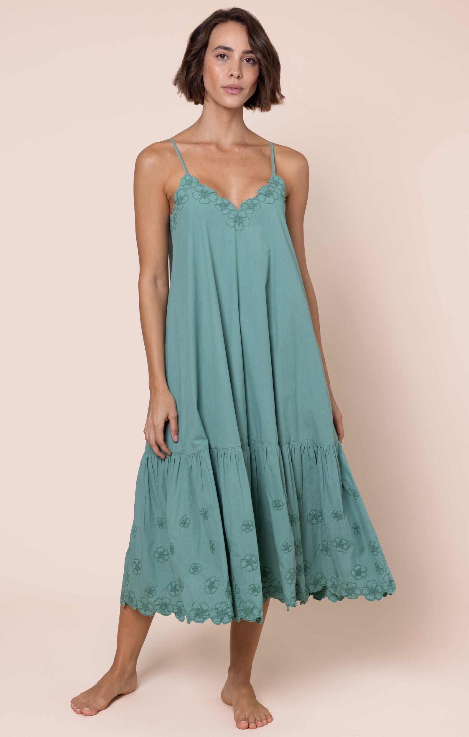 Cactus Green V Neck Midi Dress Juliet Dunn London Cactus Green V Neck Midi Dress Juliet Dunn London