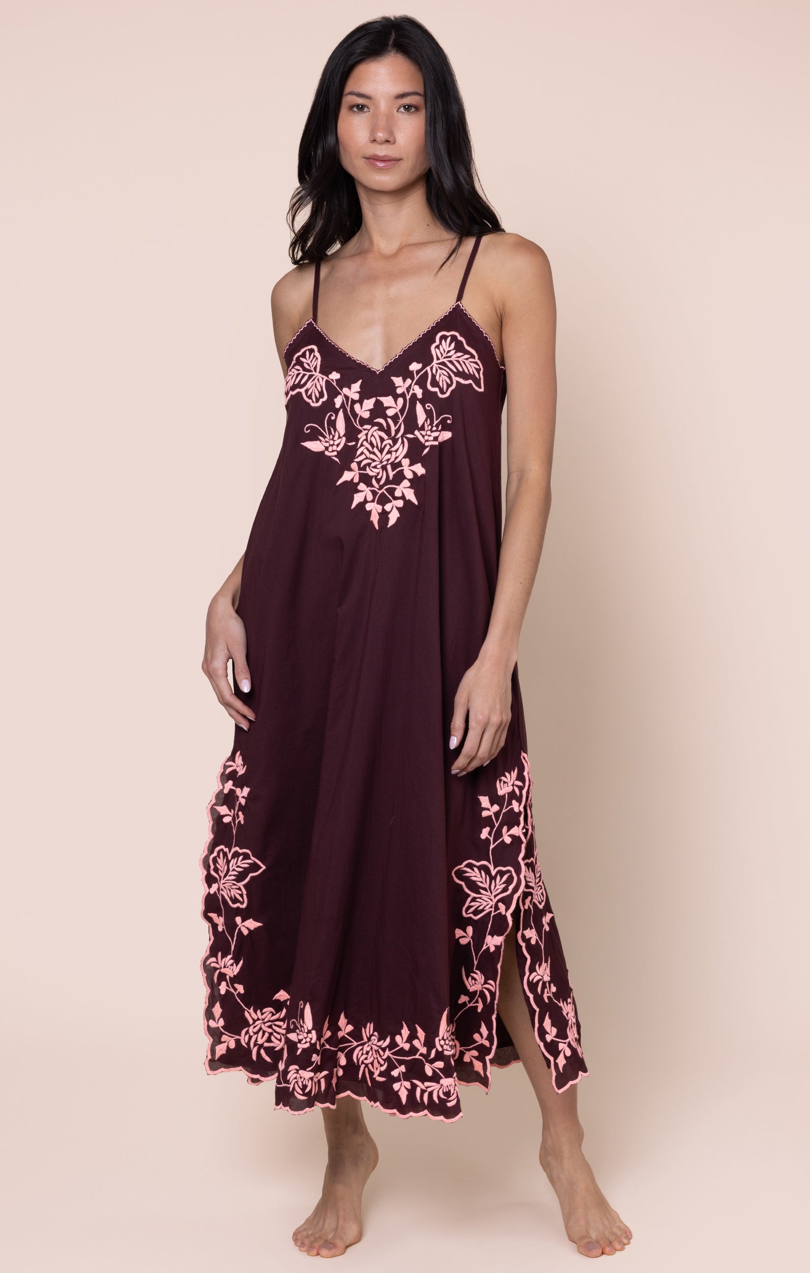 Black Cherry Slip Dress → Juliet Dunn London Black Cherry Slip Dress → Juliet Dunn London