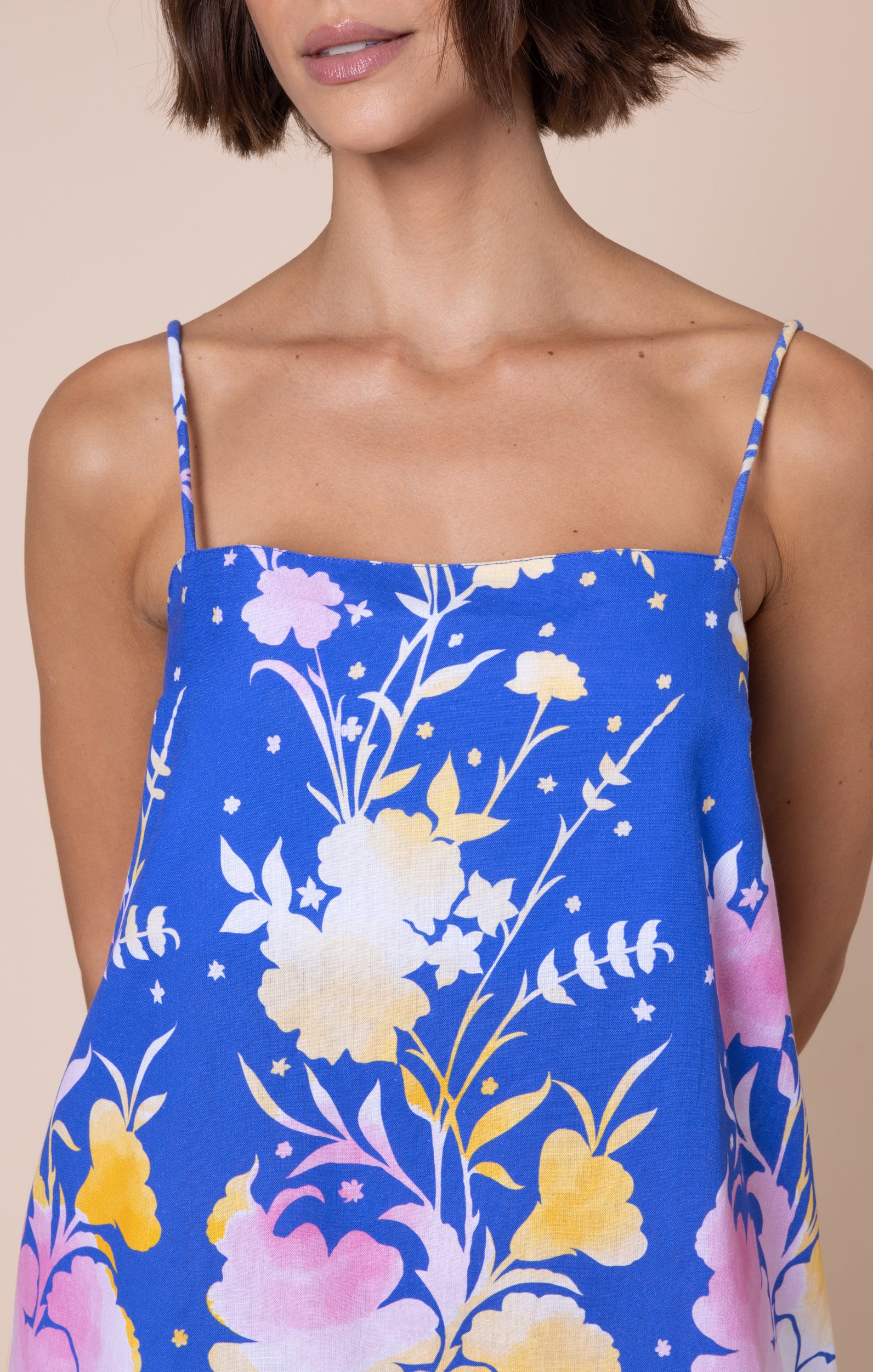 juliet dunn floral cotton mini dress Juliet Dunn Floral Print Mini Dress - White Dresses, Clothing - WJULD24207