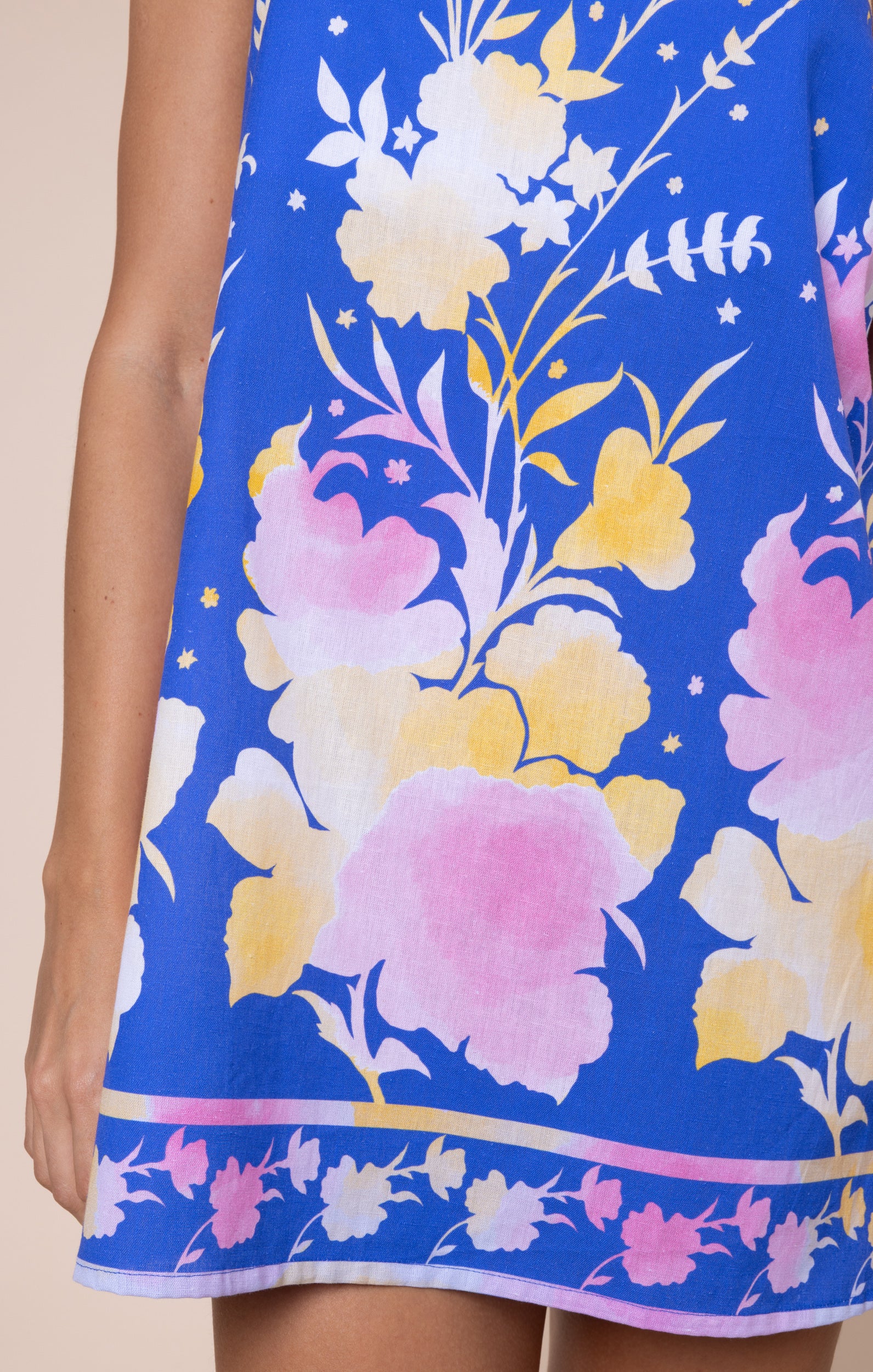 juliet dunn floral cotton mini dress Aqua & Blue Mini Dress