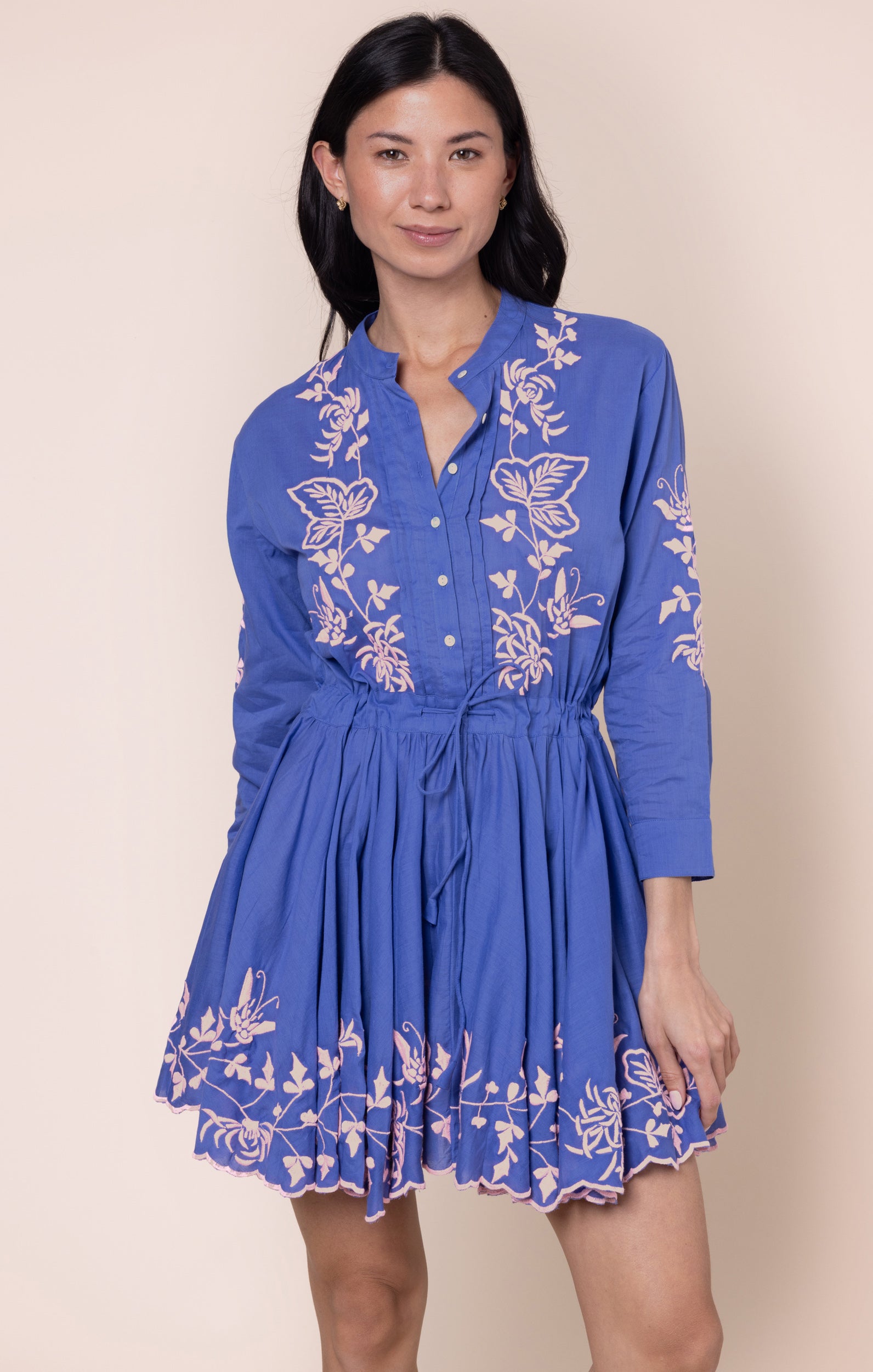 Denim Blue Beach Dress Juliet Dunn London Denim Blue Beach Dress Juliet Dunn London