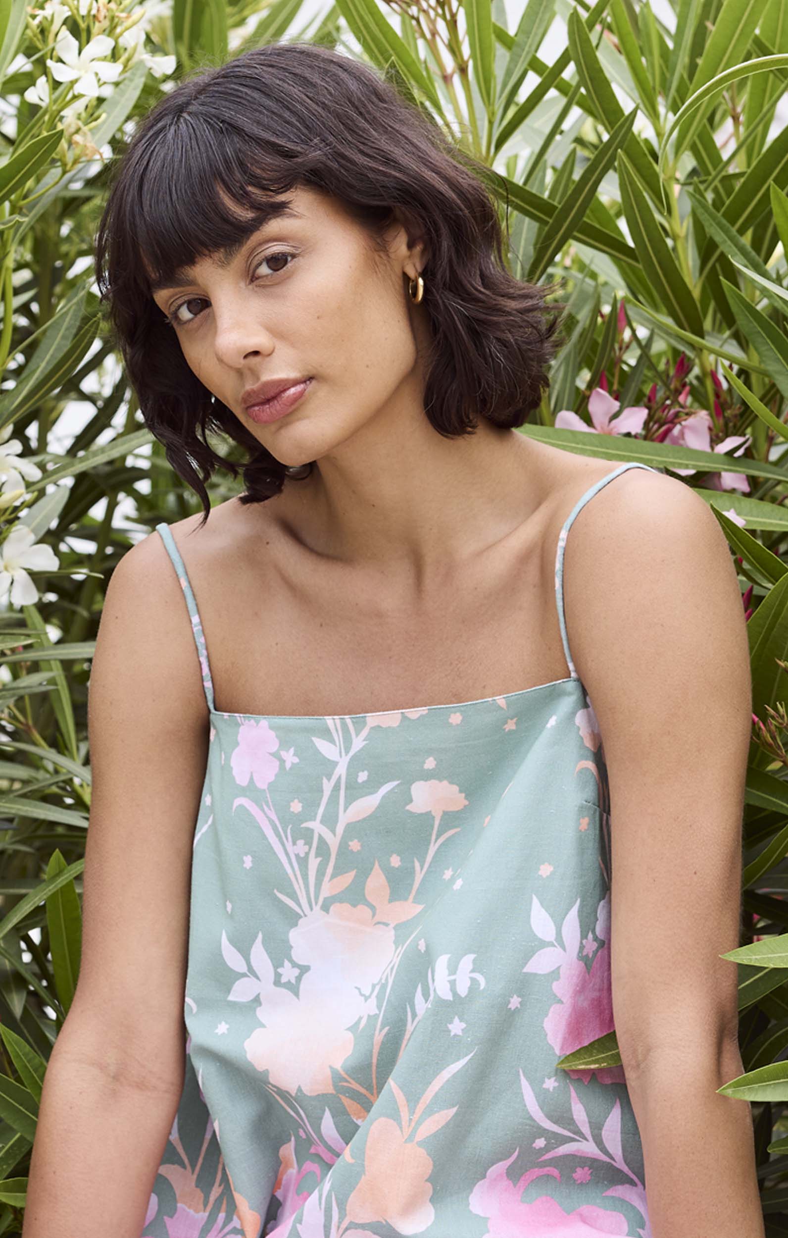 Cactus Green Floral Maxi Dress Juliet Dunn London Cactus Green Floral Maxi Dress Juliet Dunn London